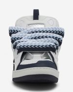 lanvin curb sneakers white navy
