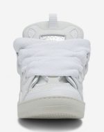 lanvin leather curb sneakers