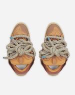 lanvin leather curb sneakers