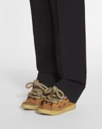 lanvin leather curb sneakers