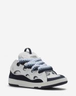 lanvin curb sneakers white navy