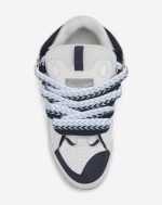 lanvin curb sneakers white navy