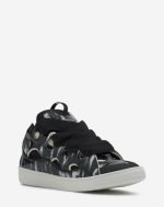black Lanvin curb sneakers