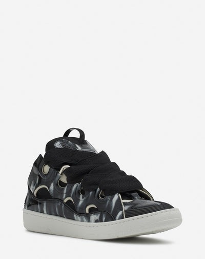 black Lanvin curb sneakers