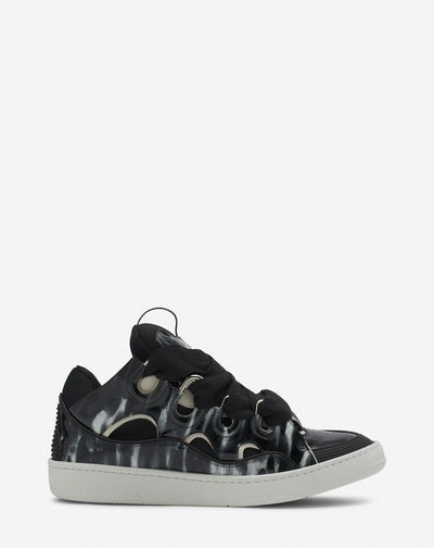 black Lanvin curb sneakers