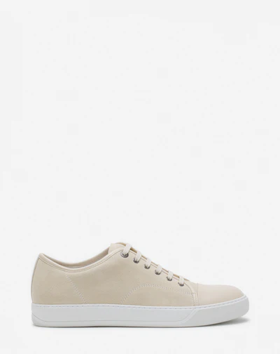 DBB1 LEATHER AND SUEDE LANVIN SNEAKER Vanilla