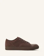 DBB1 IN SUEDE AND PATENT LEATHER LANVIN SNEAKER | Dark Mocha