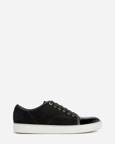 DBB1 SUEDE AND PATENT LEATHER LANVIN SNEAKER | Black White