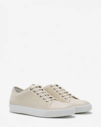 DBB1 LEATHER AND SUEDE LANVIN SNEAKER Vanilla