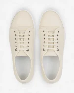 DBB1 LEATHER AND SUEDE LANVIN SNEAKER Vanilla